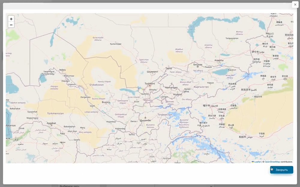 Interactive map of Uzbekistan